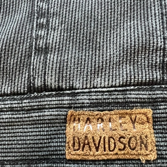 Harley-Davidson Snap Front Cropped Moto Jacket with Made in Milwaukee P… - Picture 12 of 16